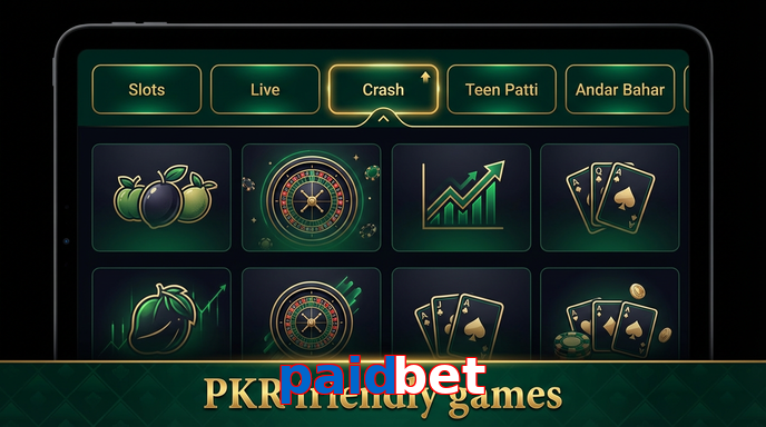 Game list for Paidbet games section